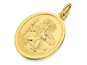 Oval St. Christopher Medallion 19mm -