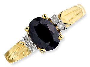 Sapphire and Diamond Cluster Ring 046706-R
