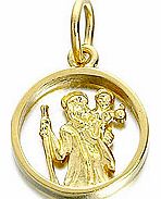 St. Christopher Medallion 14mm - 075378