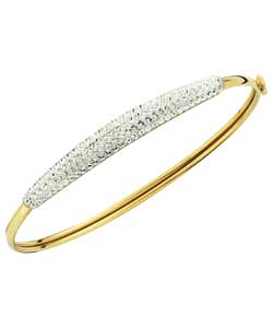 White Crystal Pave Bangle