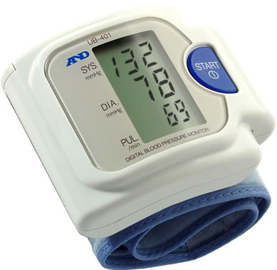 A & D UB-401 Digital Blood Pressure Wrist Monitor