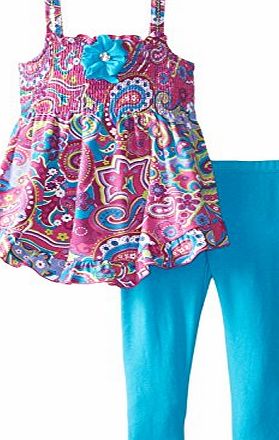 A.B.S by Allen Schwartz A.B.S. by Allen Schwartz Baby Girls Infant Floral Paisley Dress 2Pc Leggings Set, Purple, 12 Months