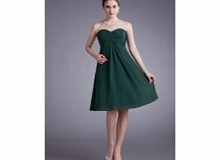 A-line Pleated Sweetheart Backless Empire