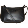 BLACK LEATHER BAG by ELRU `o. 22`