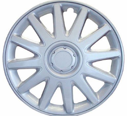 AAAz SET OF 4 x 16 INCH ALLOY LOOK CAR WHEEL TRIMS/COVERS/SILVER 16`` HUB CAPS