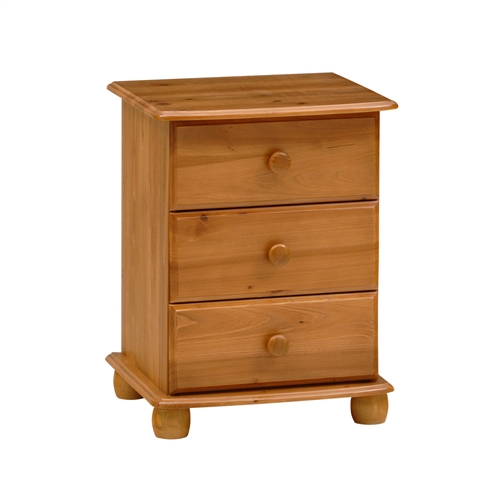 Aarhus Pine 3 Drawer Bedside Table 1026.001