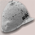 AC/DC White Grey Sprayed Billed Beanie