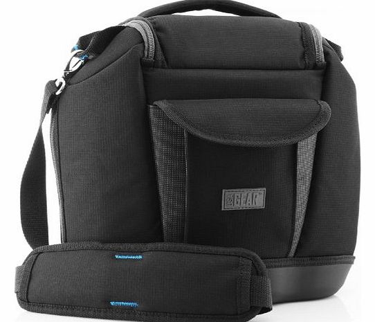 Accessory Power USA Gear Premium Medium SLR Camera Bag with Extra Zoom Lens Storage- Works with Nikon , Canon EOS , Pentax , Olympus , Samsung , Panasonic , Sony Alpha 