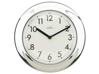 Argon chrome wall clock with Quartz