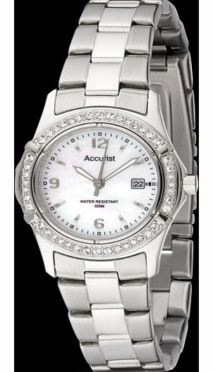 Accurist Ladies Mother of Pearl Crystal set