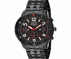 Accurist Mens All Black Chronograph Acctiv