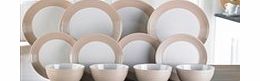 ACE 12-Piece Ribbed Dinner Set