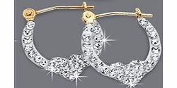 9ct Cristalique Creole Earrings