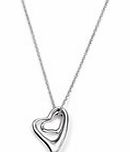 Abstract Double Heart Necklace