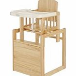 Cube Wooden Highchair - Natural