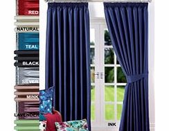Faux Silk Tape Top with Tie Backs Lined Curtains