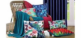 Kew Floral Filled Aqua Cushion