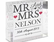 Personalised Mr  Mrs Crystal Token