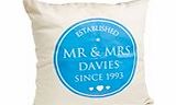 Personalised Wedding Cushion Cover Established