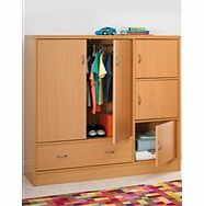 Rezo Double Wardrobe Unit With Drawer  3