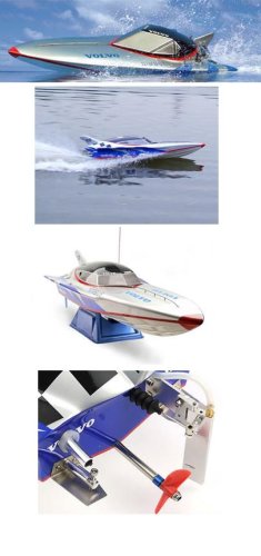 Acme VOLVO B-24 FIBREGLASS NITRO RADIO CONTROLLED BOAT - The Full package