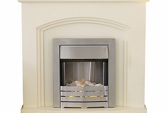 Adam Truro Fireplace Suite in Ivory with Helios Electric Fire, 2000 Watt