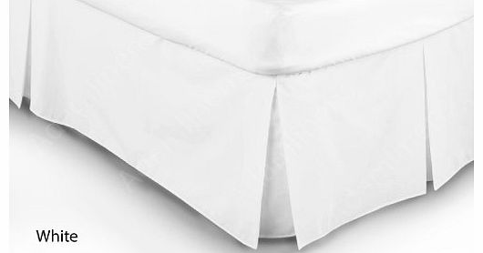 Adams Adamlinens Luxury 68 Pick White Double Base Valance sheet