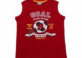 Adams Boys Red Football Tank Top L4/E5