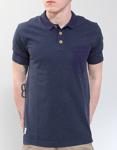 3 Button Polo shirt - Indigo