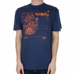 Mens Addict Millenium Falcon Tee Navy