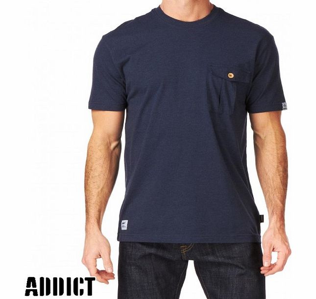 Mens Addict Pocket Heather T-Shirt - Indigo