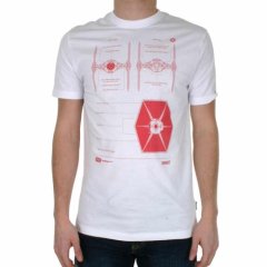 Mens Addict Tie Fighter Tee White