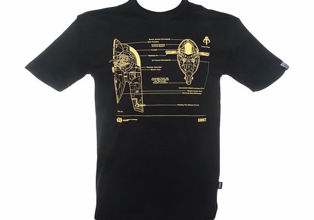 Mens Black Star Wars Slave One Technical