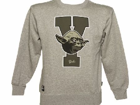 Mens Grey Marl Star Wars Yoda College