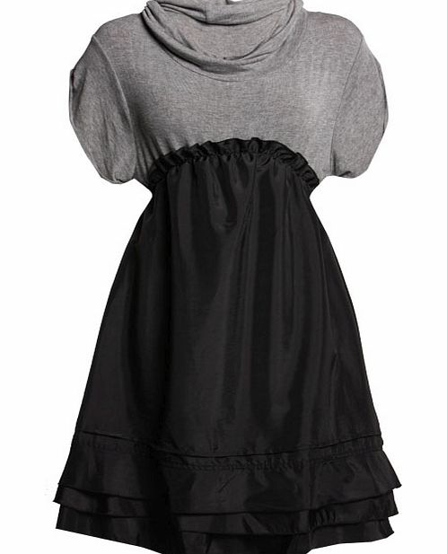 taffeta jersey puffball dress