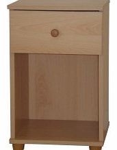 Bedside Table Beech 1 Drawer Cabinet Cambridge Bedroom Furniture