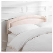 Headboard, Cream Faux Suede, Double