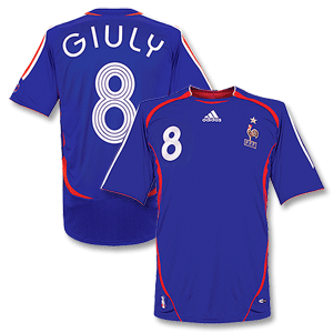 Adidas 05-07 France Home shirt   No.8 Giuly