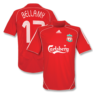 Adidas 06-08 Liverpool Home Shirt   Bellamy 17 (C/L Style)