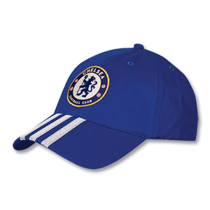 08-09 Chelsea 3 Stripe Cap Blue-White