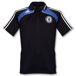 Adidas 08-09 Chelsea Polo Shirt - Black/White