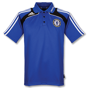 Adidas 08-09 Chelsea Polo Shirt - Royal/White