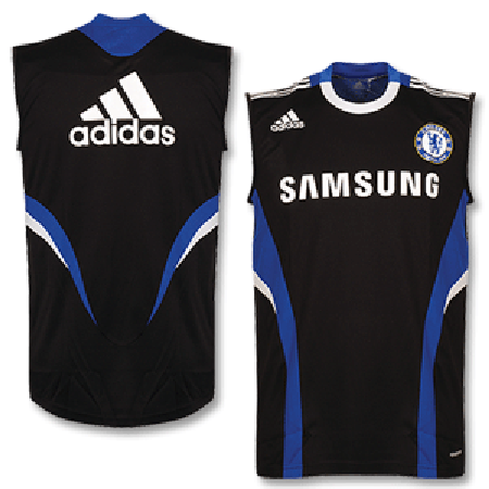 Adidas 08-09 Chelsea Sleeveless Shirt - Black/Royal