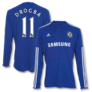 09-10 Chelsea Home L/S Shirt + Drogba 11