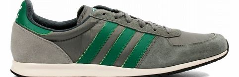 Adistar Racer Grey/Green Suede Trainers