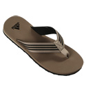 Beige and Black Flip Flops