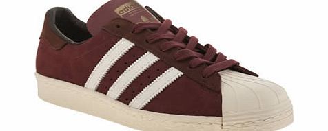 Adidas Burgundy Superstar 80 Trainers