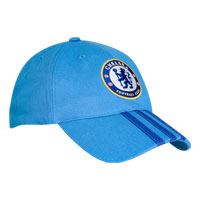 Adidas Chelsea 3 Stripe Cap - Light Blue/Blue.