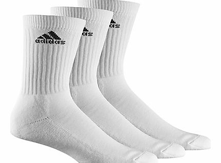 Crew Socks, Pack of 3, White