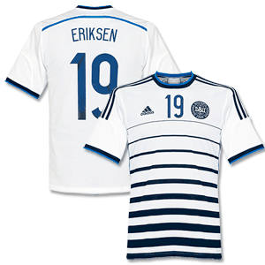Adidas Denmark Away Eriksen Shirt 2014 2015